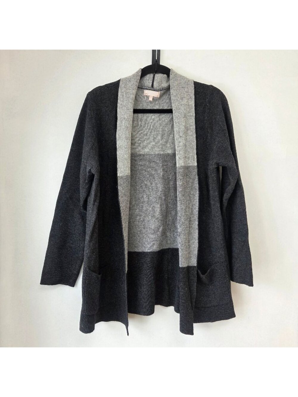 NWOT Benedetta B. Knitwear Cashmere Merino Wool Grey Cardigan Sweater XL